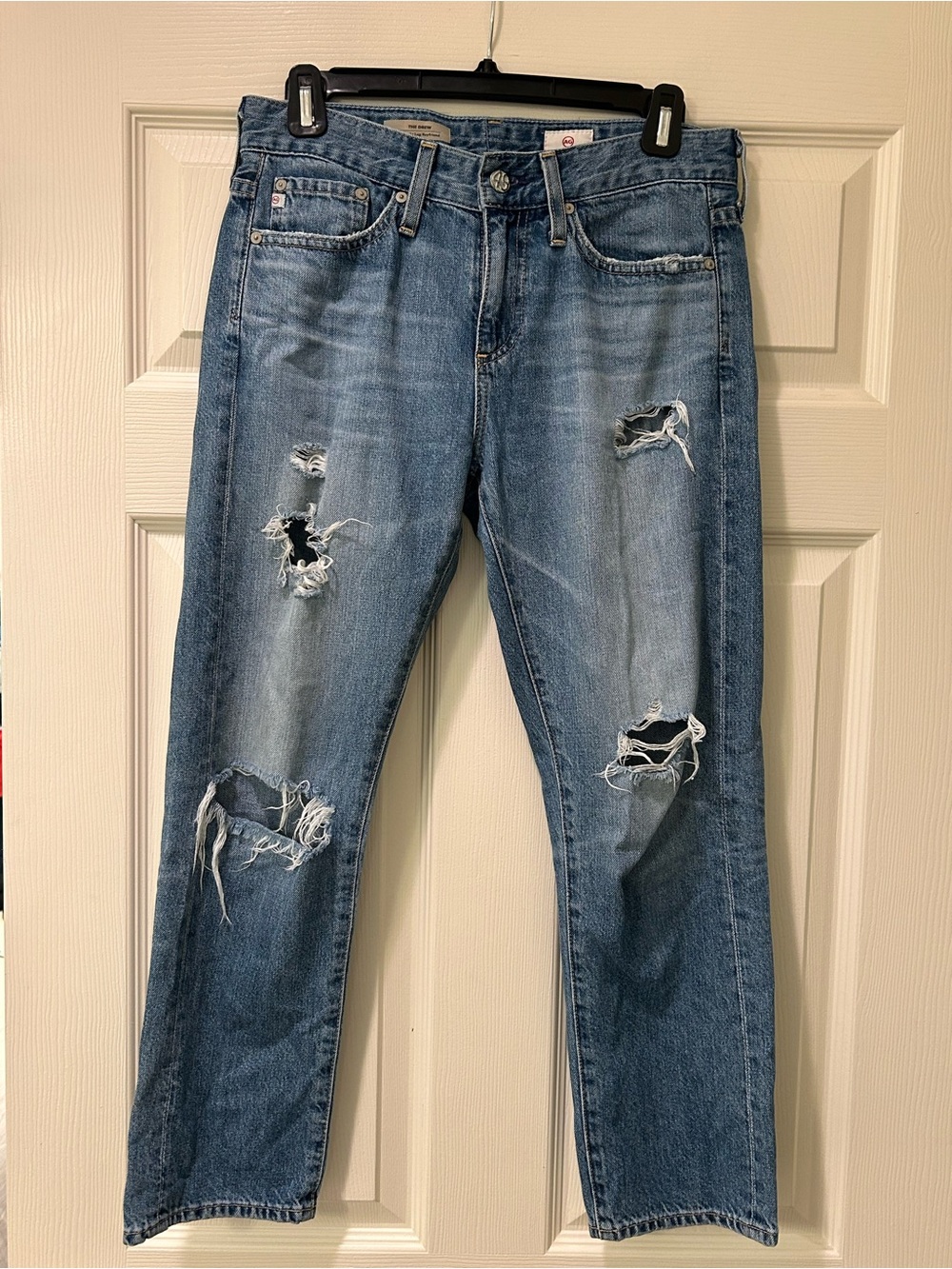 Ag Adriano Goldschmied The Drew Boyfriend Distressed Straight Leg Jean